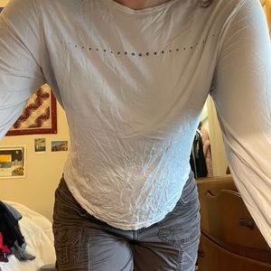 y2k white stretchy long sleeve!